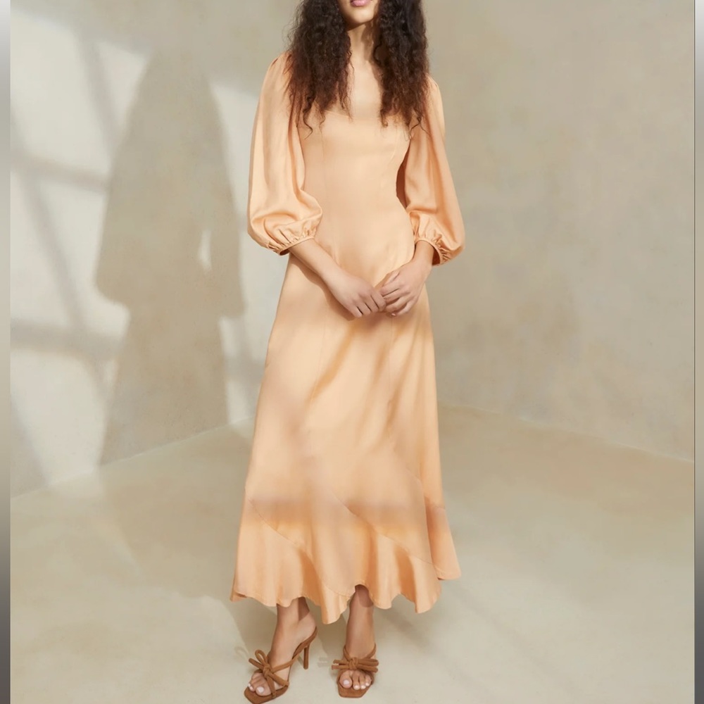 Loeffler Randall Carmina Curve Dress in Cipria